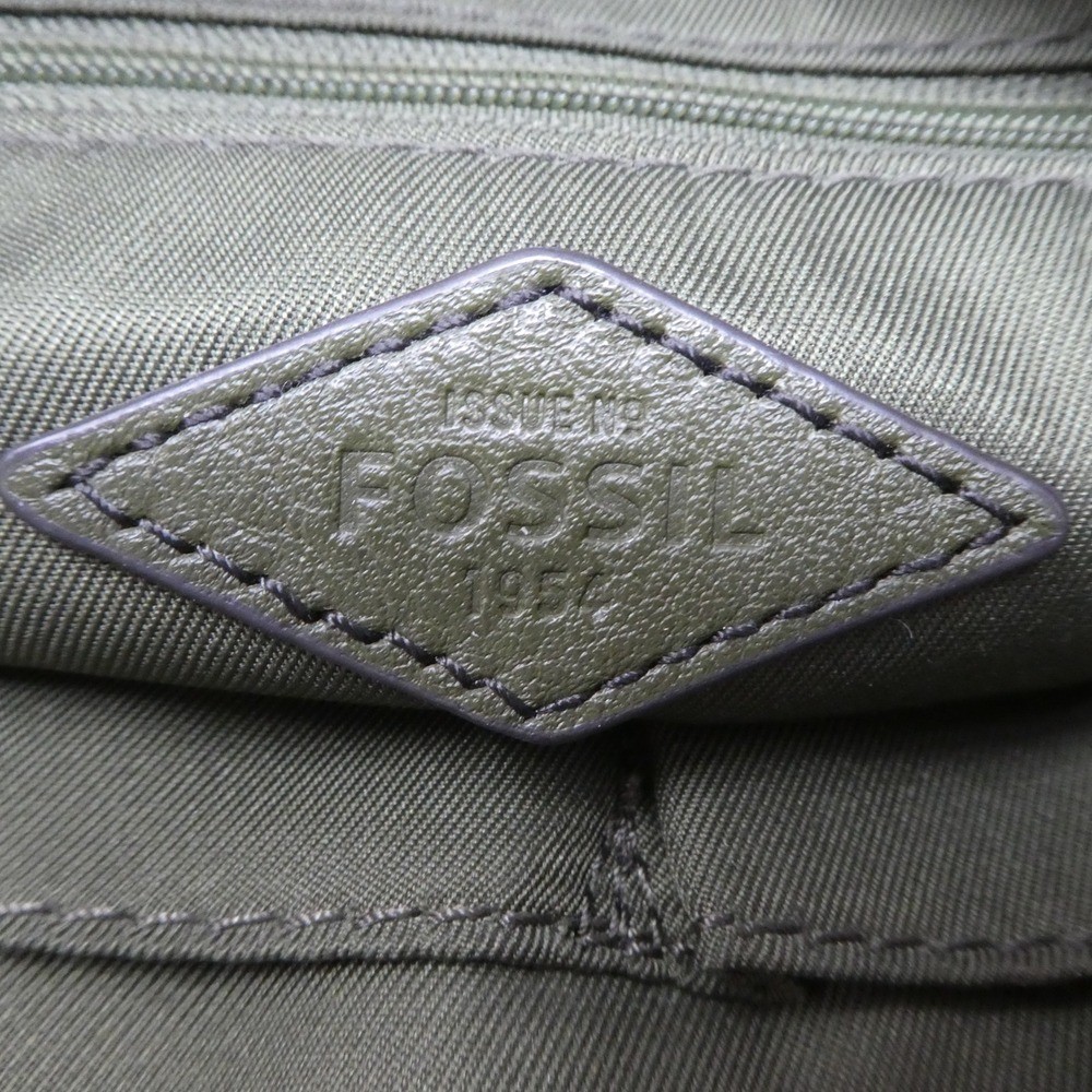 Fossil Fiona Crossbody Bag Womens Medium Green Brown Snake Embossed Leather