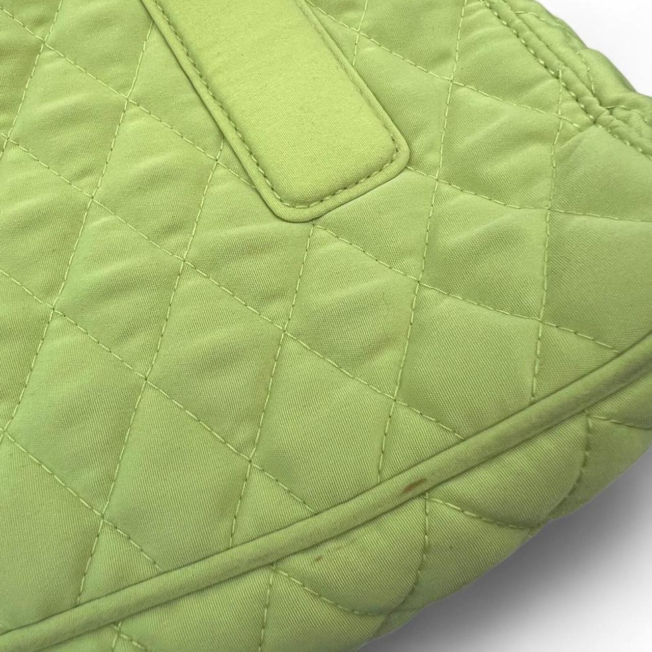 Vera Bradley TRAPEZE Key Lime Satchel Shoulder Bag Purse ExcCond