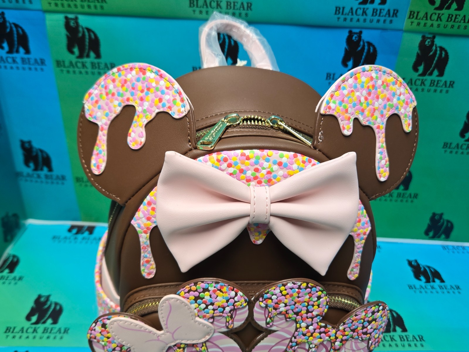 Loungefly Disney Minnie Mouse Chocolate Lollipop Ears Mini Backpack New with Tag