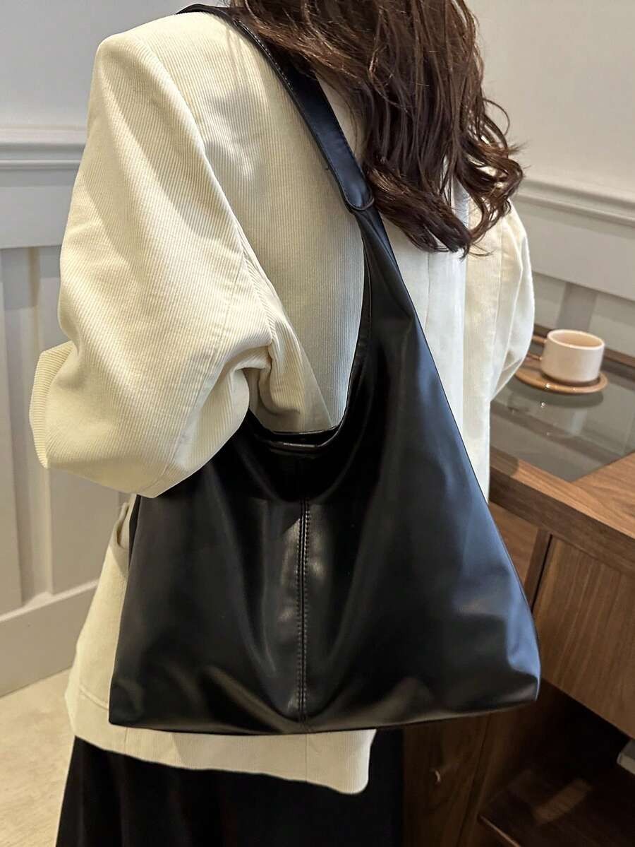 Minimalist Commuter Tote Bag Women Large Capacity Hobo Shoulder Underarm Purse