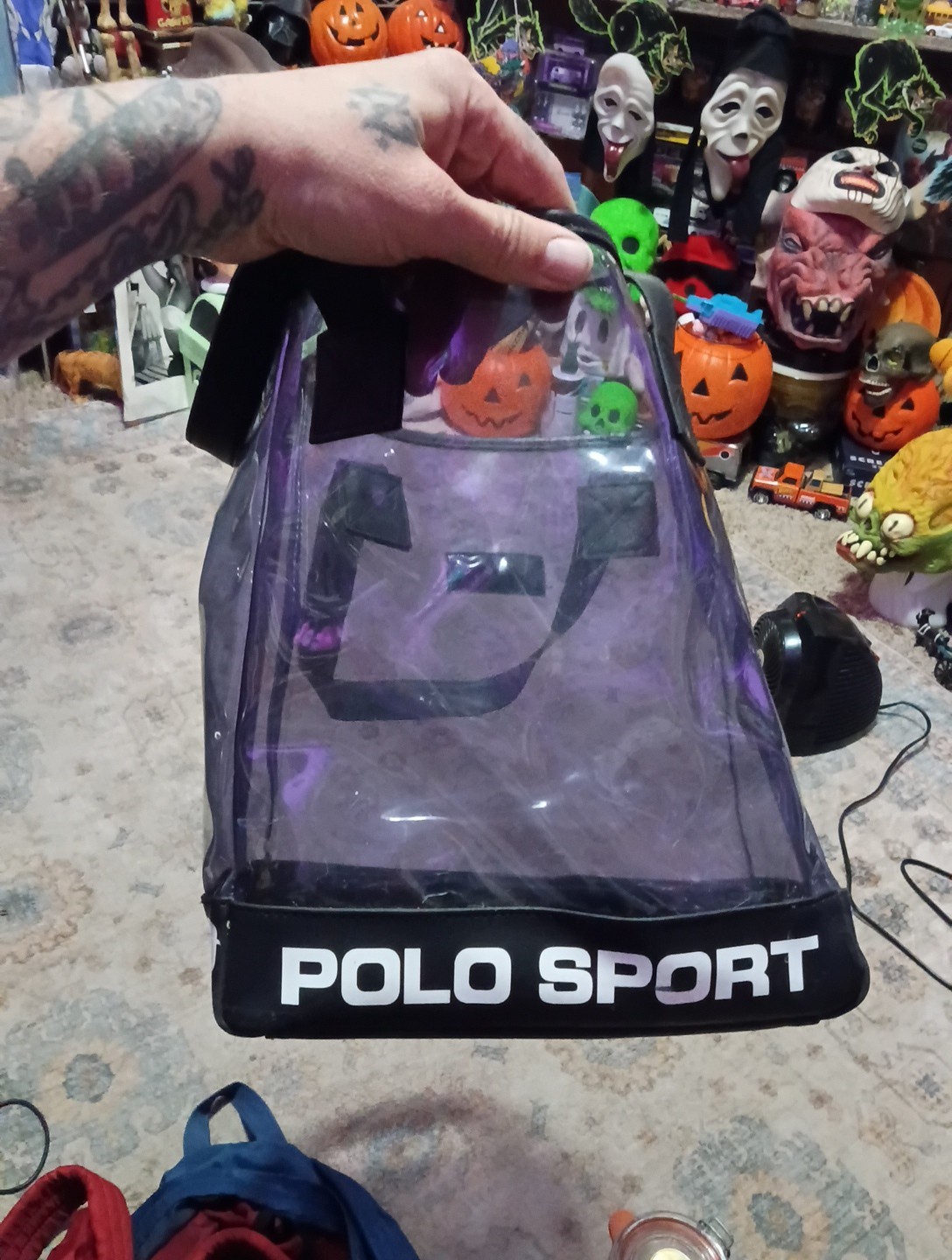 Vintage 90s Polo Sport Clear Stadium Bag Ralph Lauren Retro Y2K Streetwear