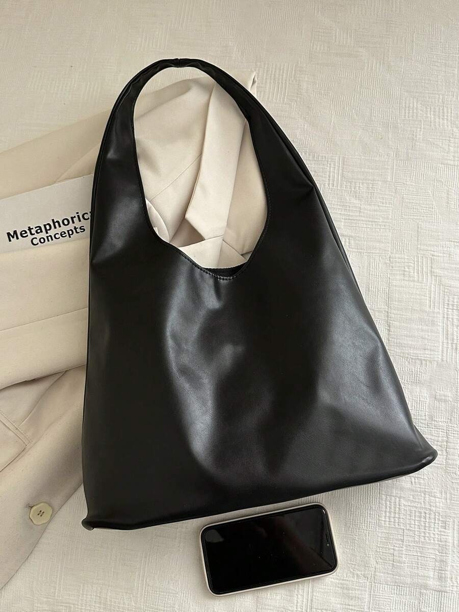 Minimalist Commuter Tote Bag Women Large Capacity Hobo Shoulder Underarm Purse