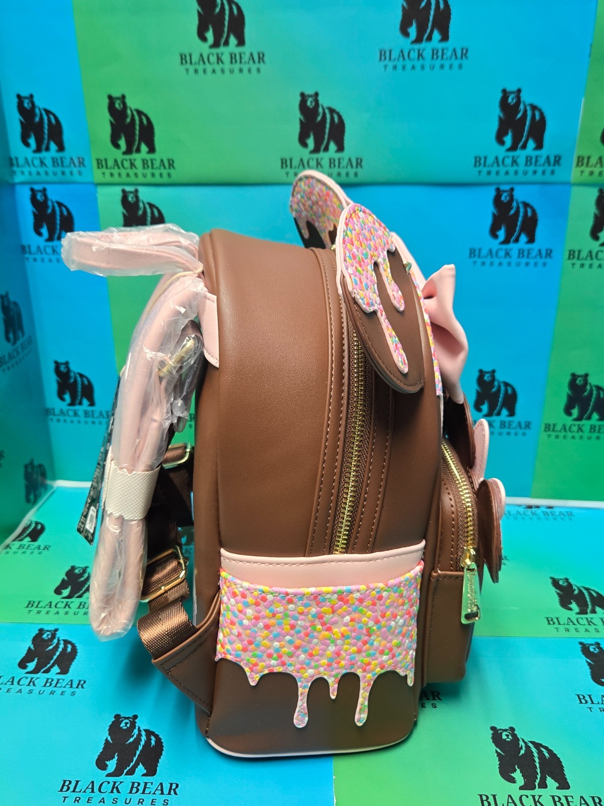 Loungefly Disney Minnie Mouse Chocolate Lollipop Ears Mini Backpack New with Tag