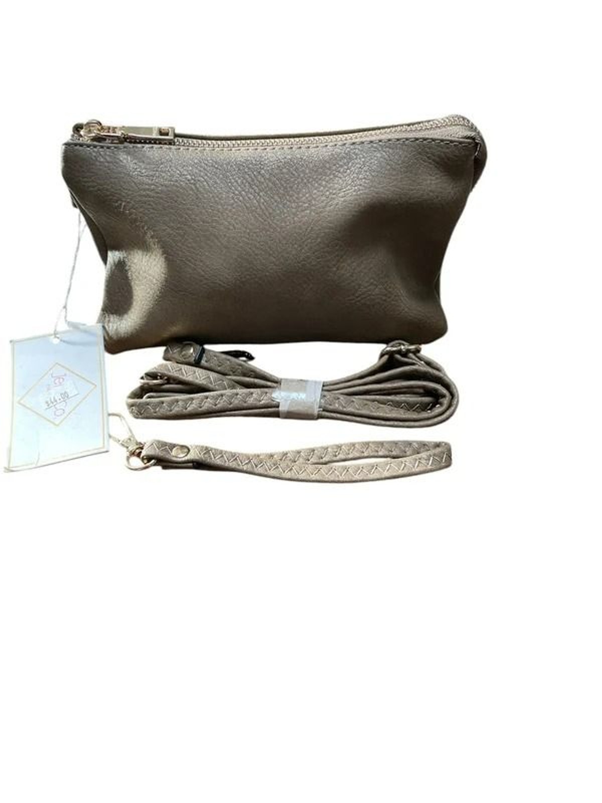 Jen & Co. NWT brown wristlet/Crossbody purse.
