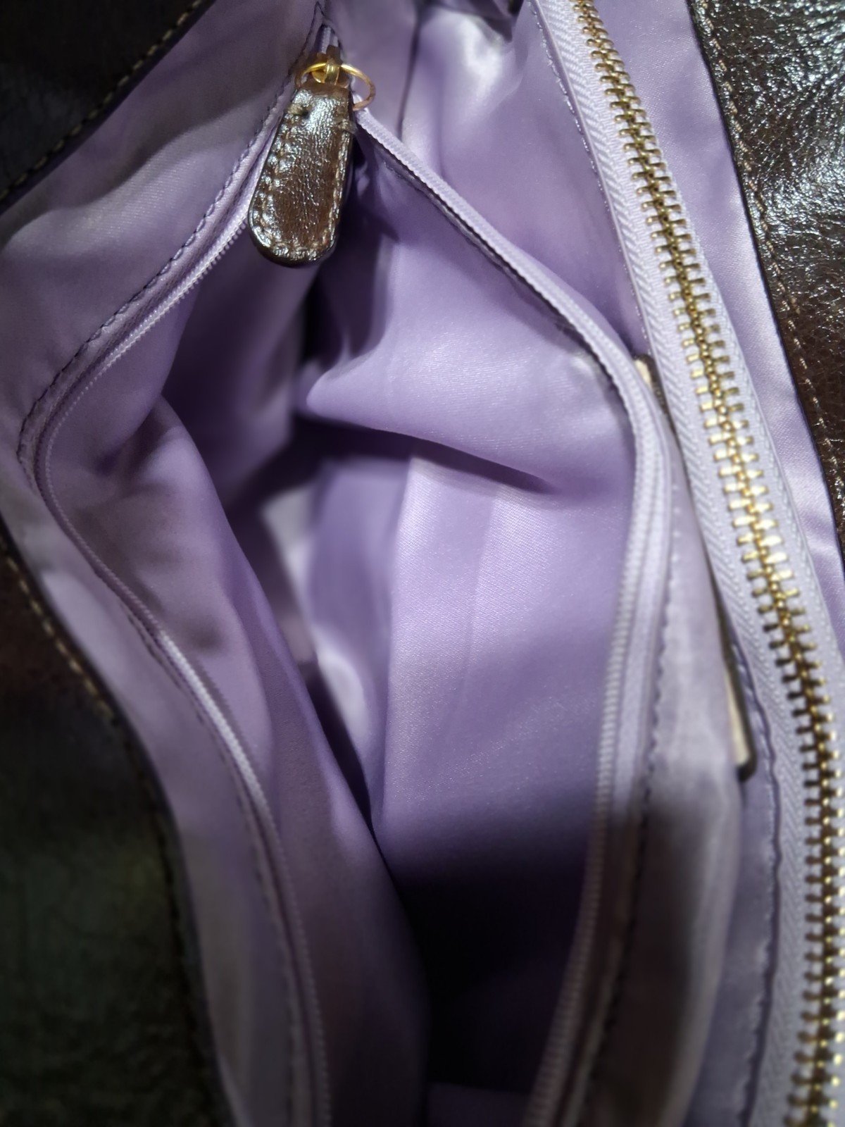 Coach Garnet Kristin Satchel Pleated Leather Turnlock Tote Bag Plum *Read Des