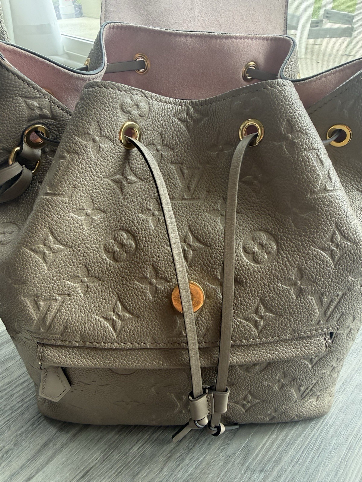 Louis Vuitton Montsouris PM Tourterelle Empreinte Backpack Box Dust Bag