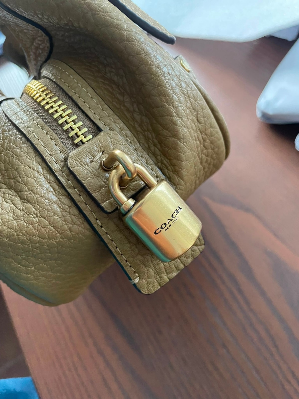 Coach Drifter Shoulder Bag 31 – Muted Olive CFM45 – Textured Pebbled Leather NWT