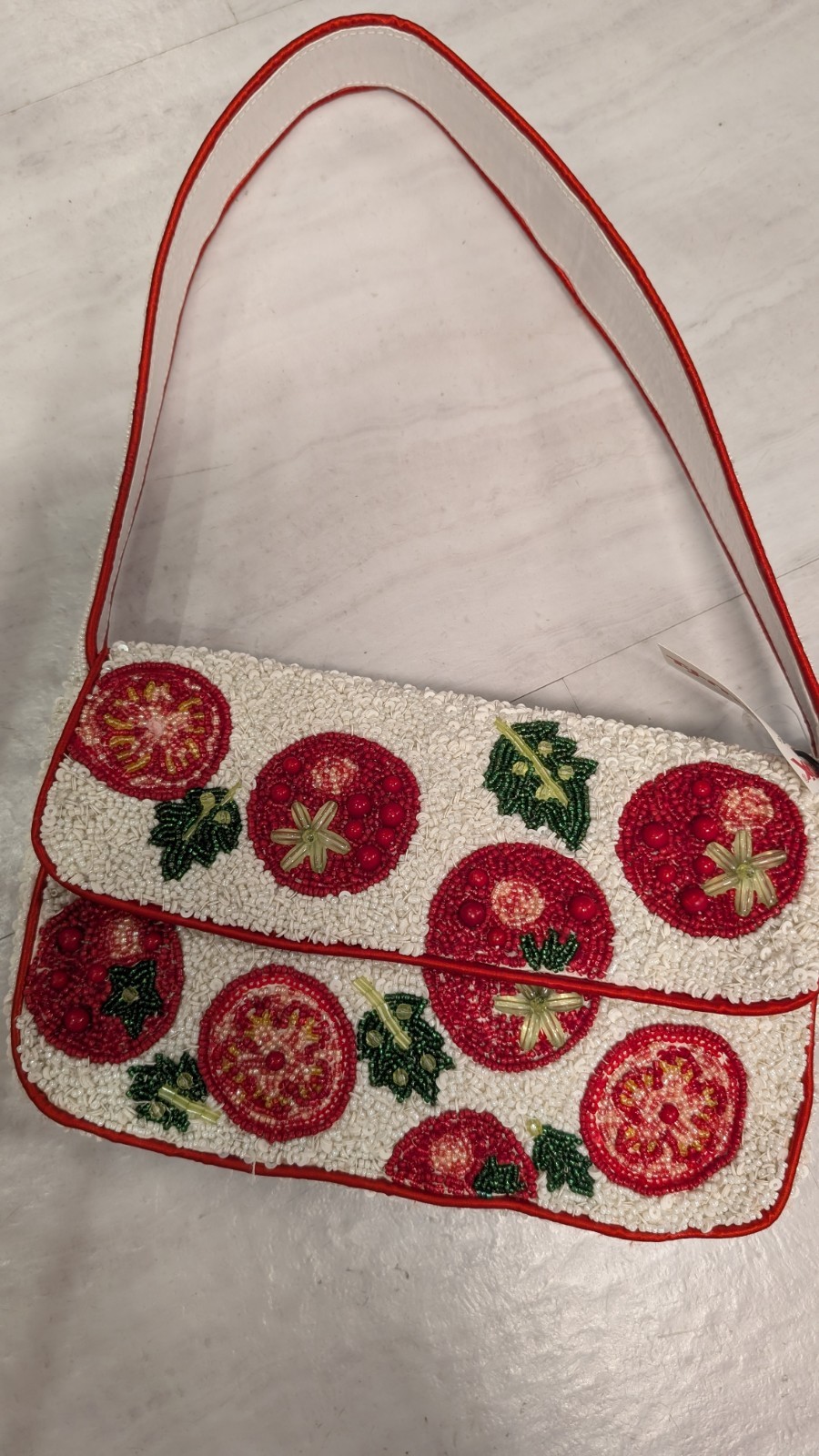 New Release Handcrafted in India Tomato Beaded Bag Viral TikTok