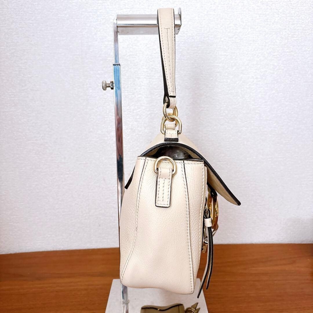 CHLOE Shoulder Bag Faye Day Small Beige Authentic From Japan