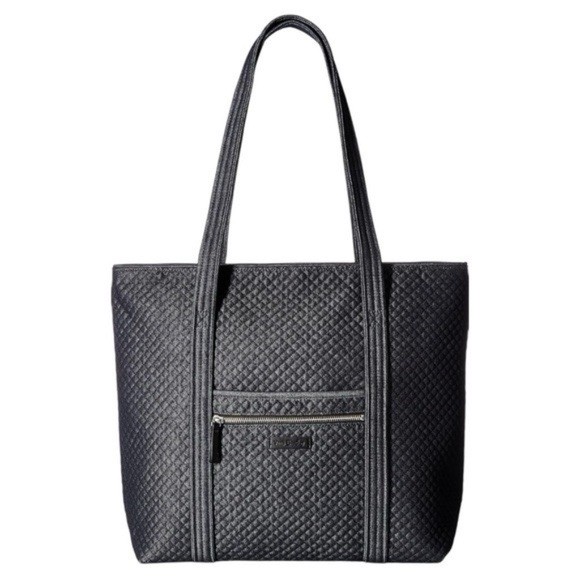 Vera Bradley Iconic Vera Tote bag In Denim Navy Retired RARE!