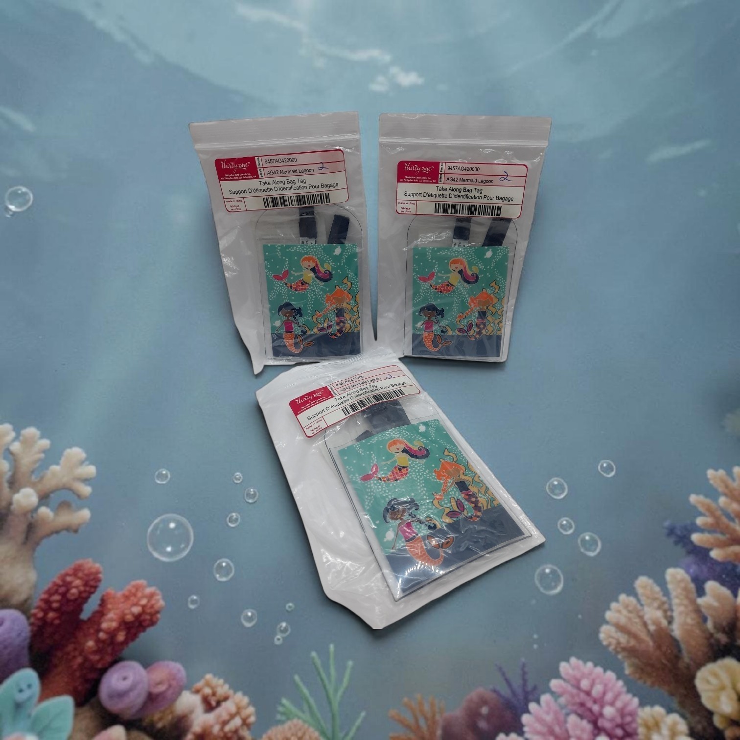  Thirty One – Take Along Bag Tag – BRAND NEW – MERMAID LAGOON ☆THREE☆