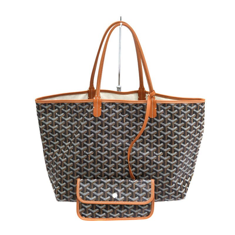GOYARD Tote Bag Saint Louis PM Coated Canvas Black Brown Size 12.2 in Unisex 99