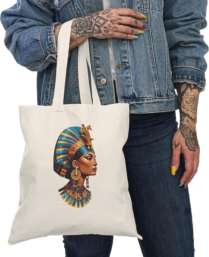 Tote Bag – Ancient Egyptian Pharaonic Art – Canvas Shoulder Handbag For Women
