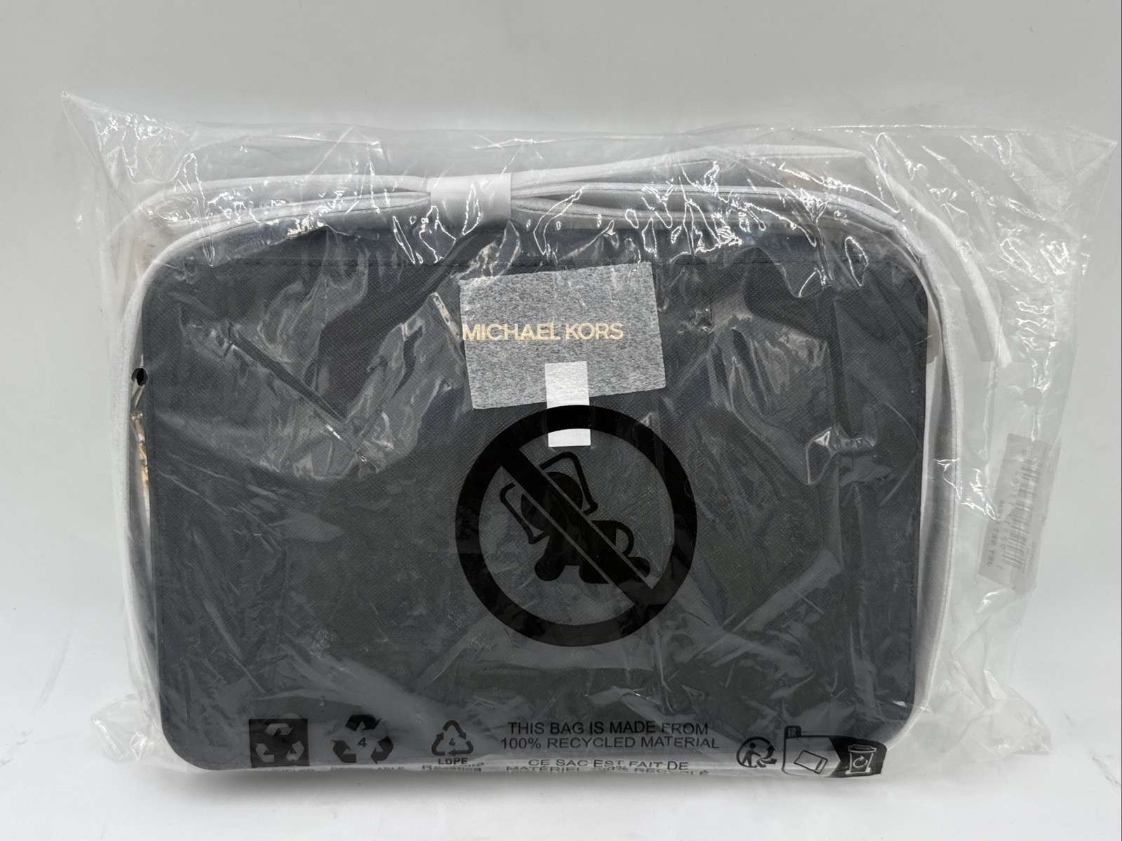 MICHAEL KORS JET SET ITEM EAST WEST SHOULDER CROSSBODY BAG BLACK/GOLD