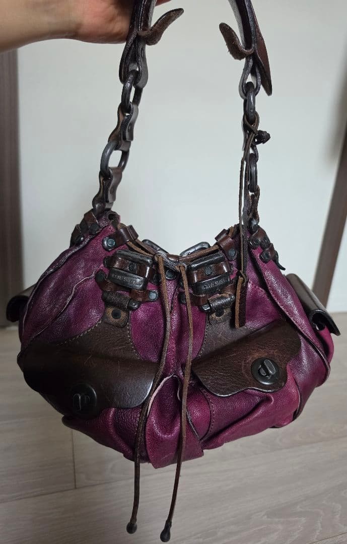 DIESEL Handbag Leather Vintage Authentic From Japan