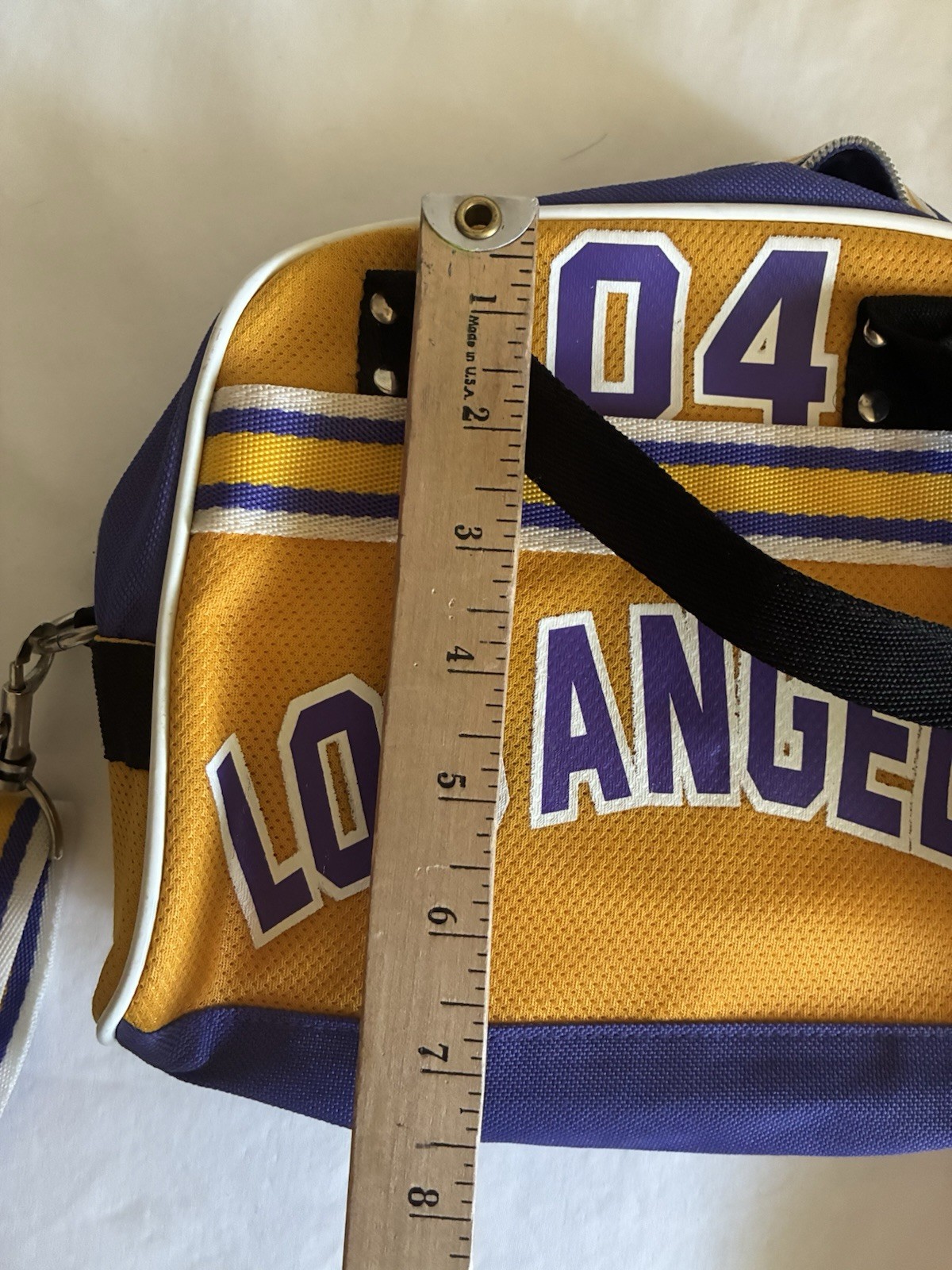 Los Angeles LAKERS #04 Purse Shoulder Bag LeBron James White NBA Basketball NWT