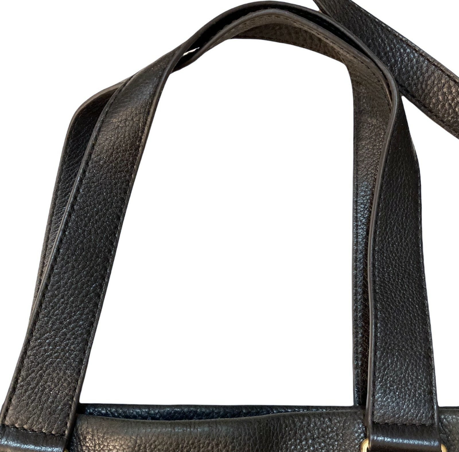 FOSSIL Pebbled Leather Classic Convertible CrossBody Bag Zip Around 12×12 Black