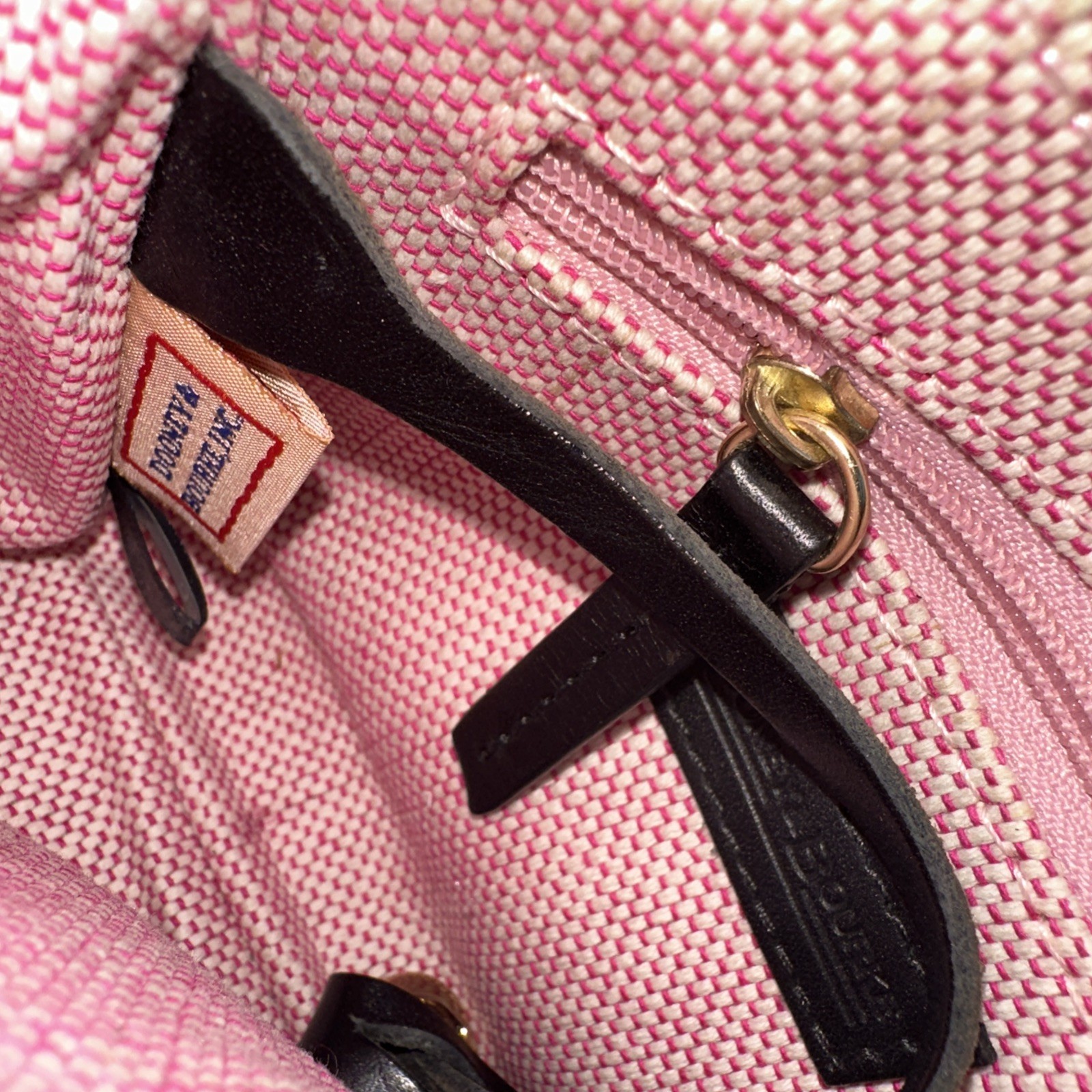 Dooney & Bourke Bitsy Black Pebbled Leather Bag W/ charm