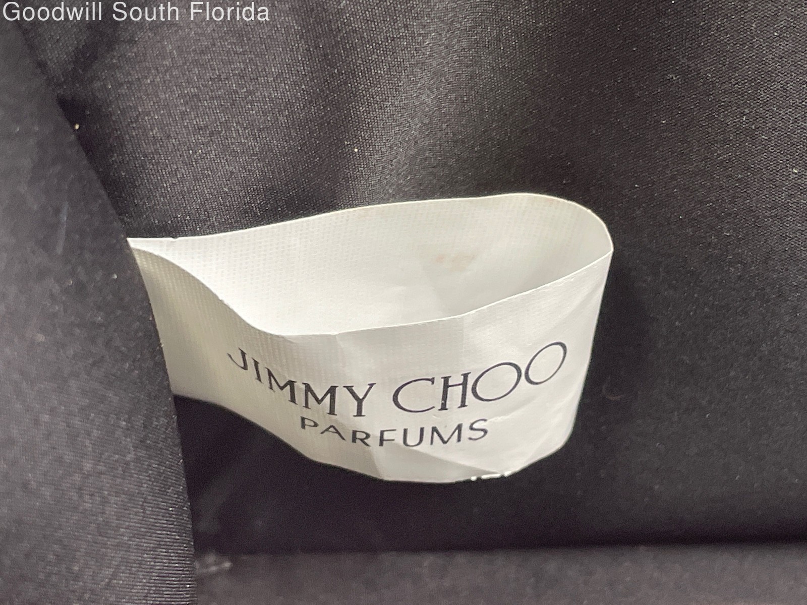 Jimmy Choo Parfums Womens Black Gold-Tone Chain Strap Flap Crossbody Bag Worn