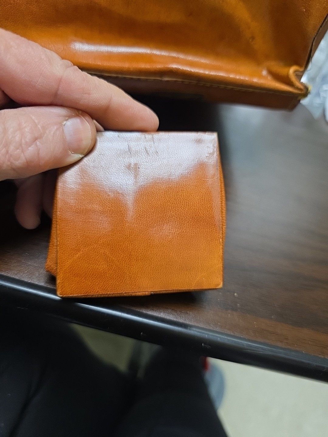 Handmade Egyptian Leather Bag Acient Hieroglyphs, Sm Change Purse, Embossed.