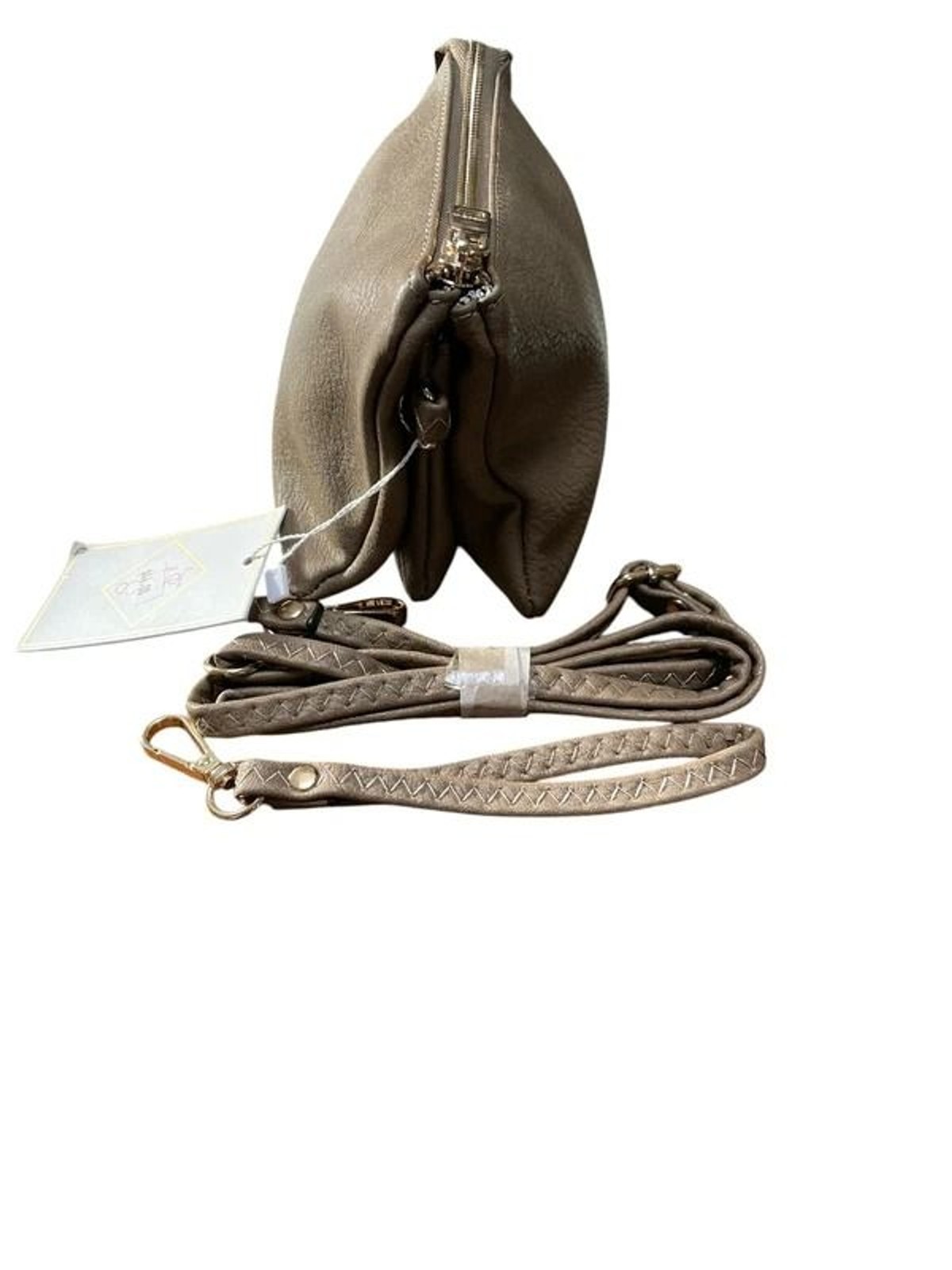 Jen & Co. NWT brown wristlet/Crossbody purse.