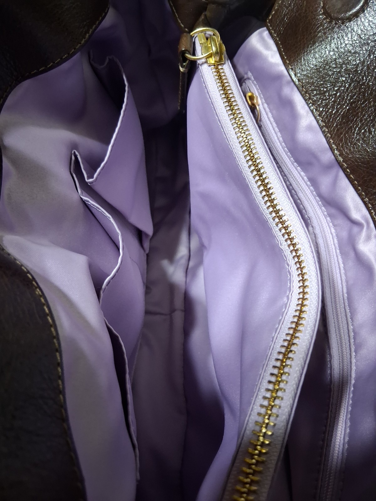 Coach Garnet Kristin Satchel Pleated Leather Turnlock Tote Bag Plum *Read Des
