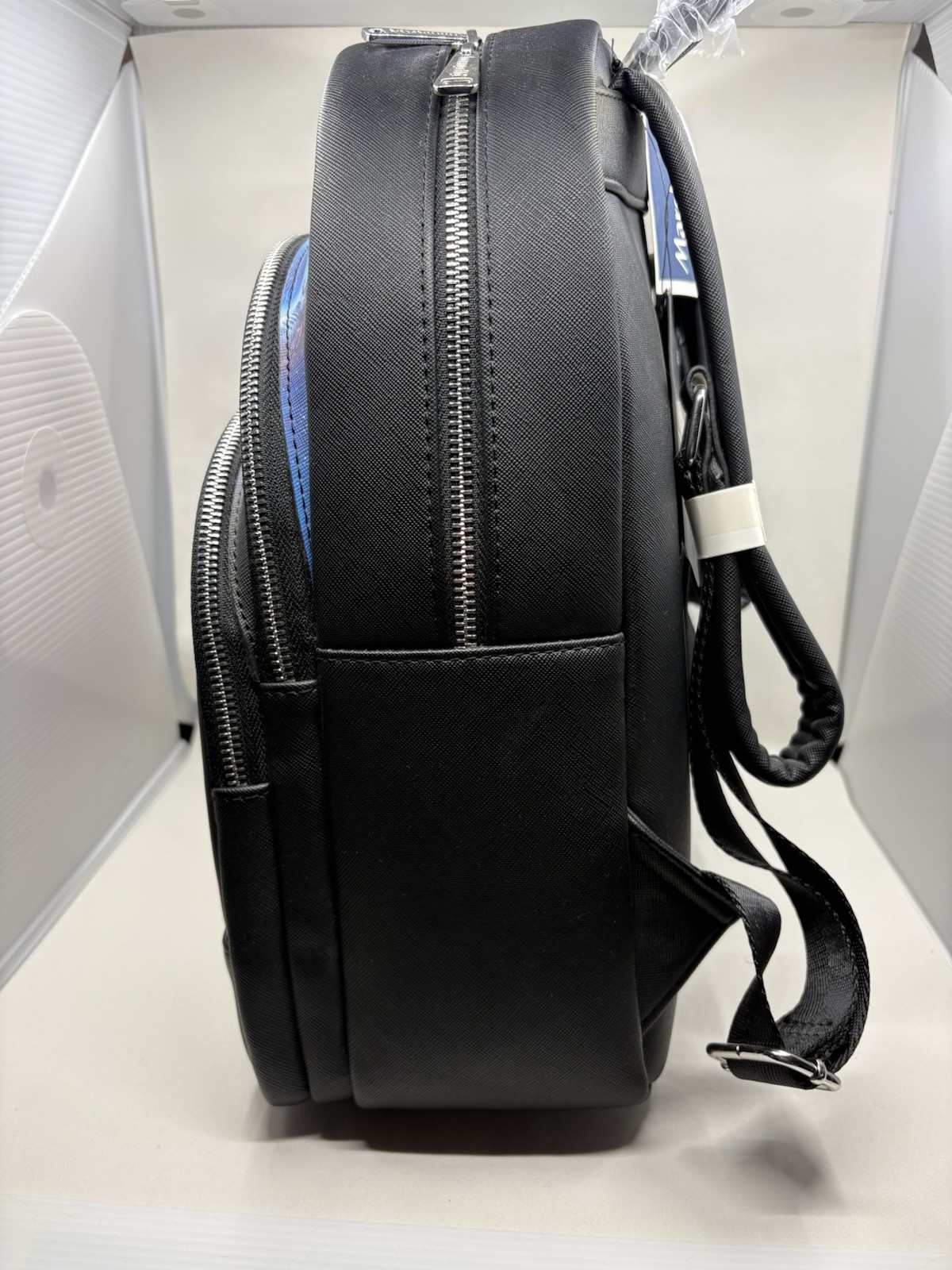NWT Loungefly Star Wars Trilogy Mini Backpack Graphic Print Zip w/ Bag Charm