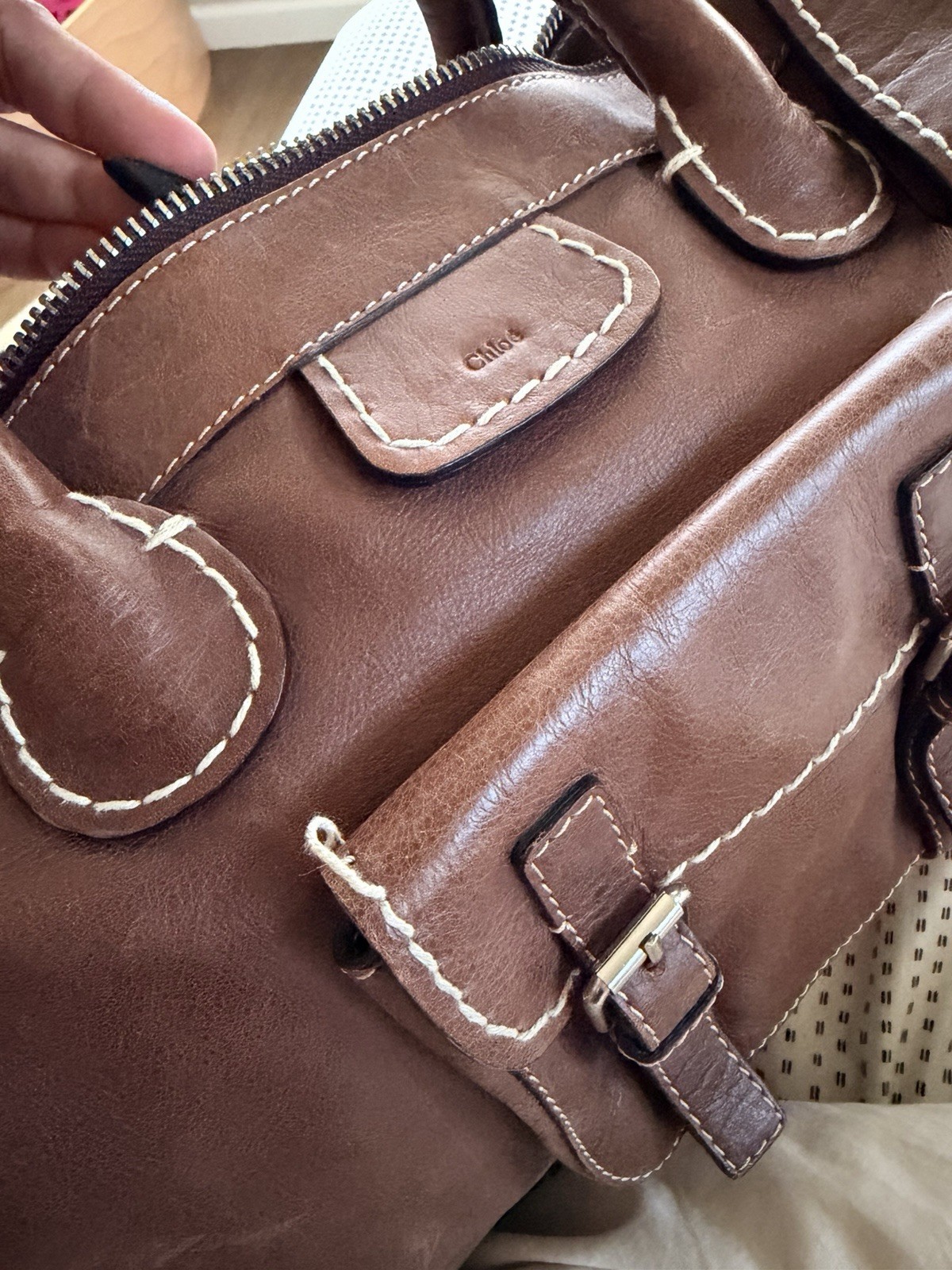 Chloé Edith Shoulder Bag Medium Brown Leather