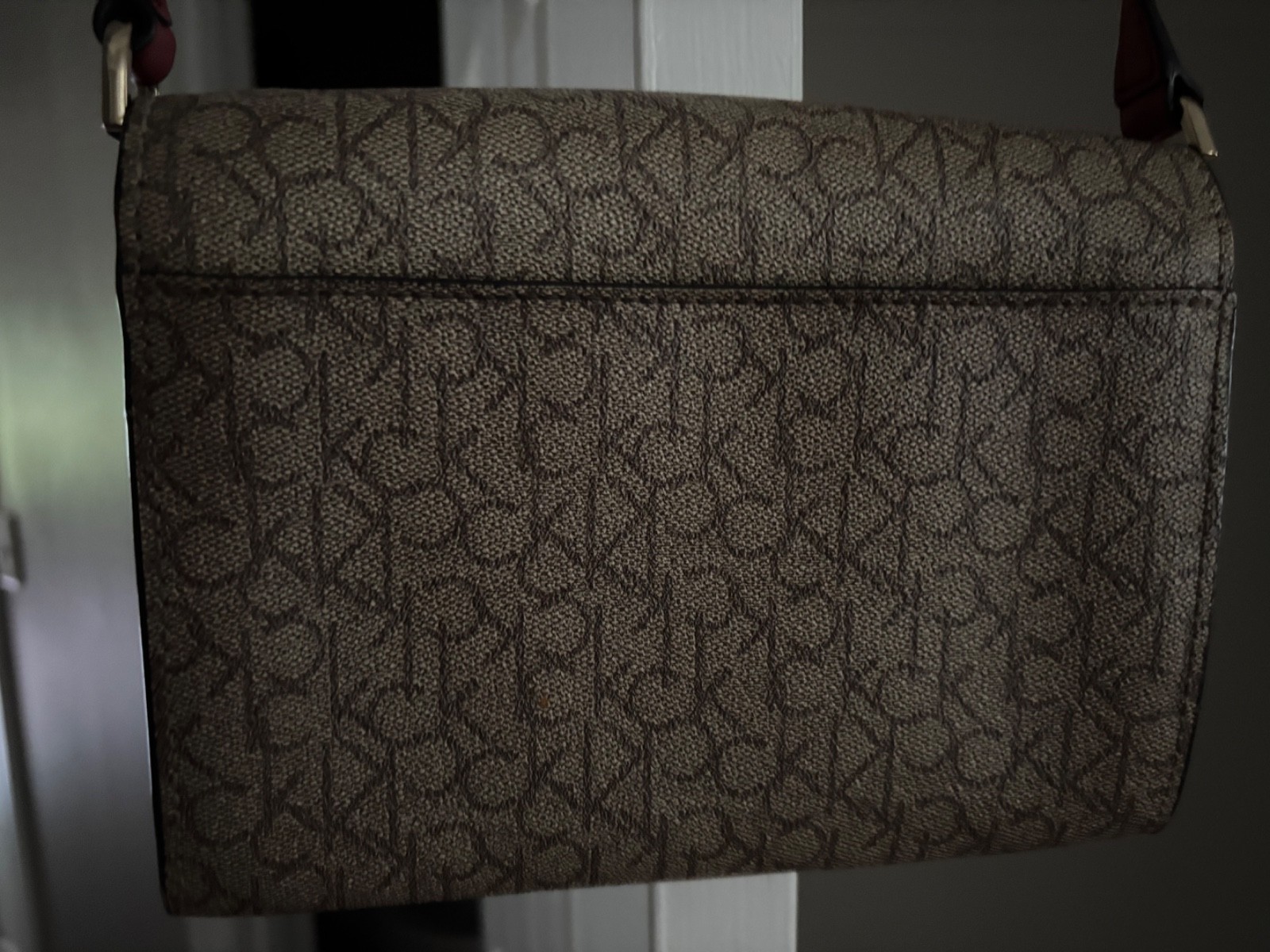 calvin klein purse w/ red trim