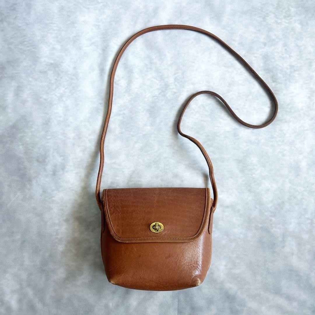 Authentic COACH Brown Leather Shoulder Bag 18.5cm x 23cm x 8cm Vintage Y2K