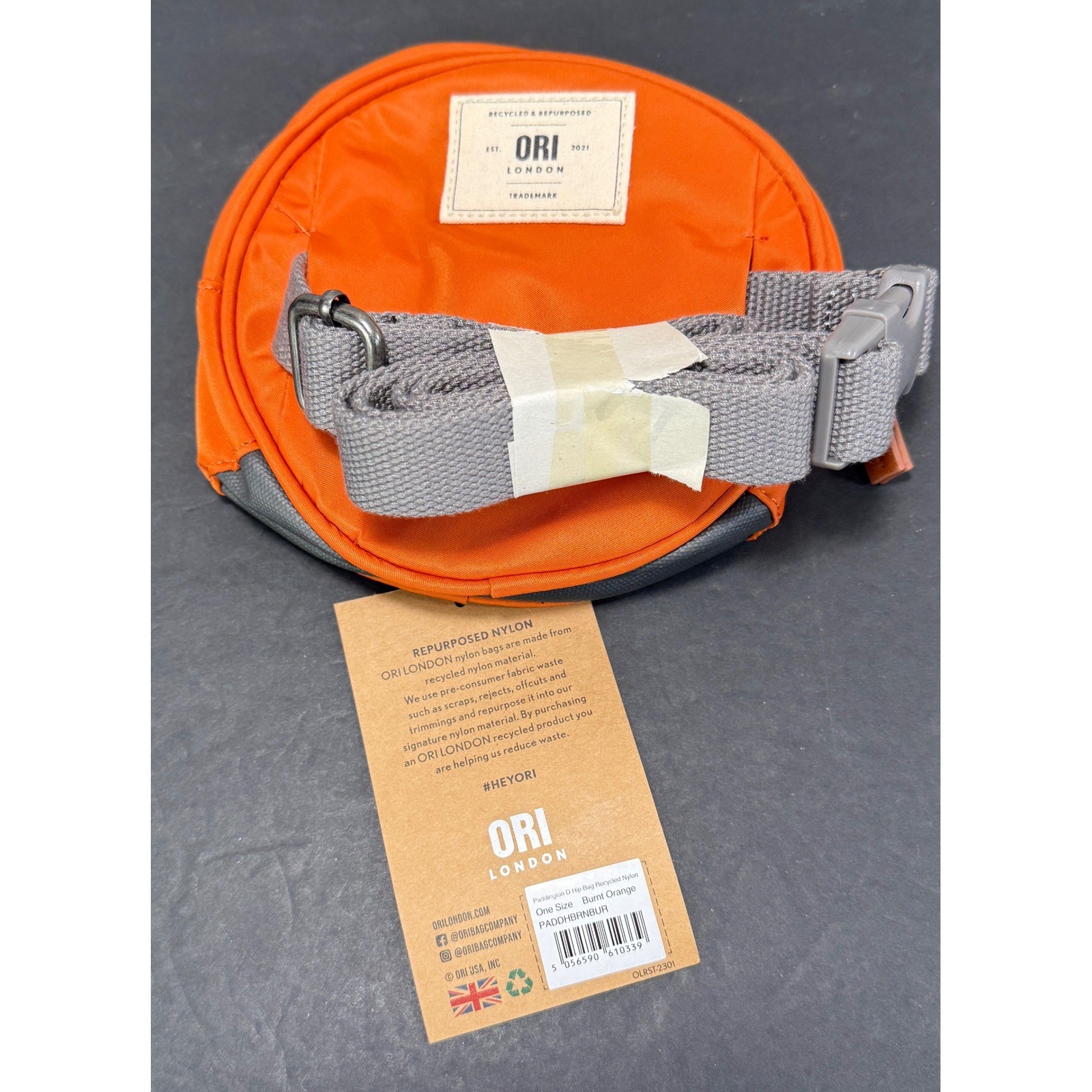 Ori London Paddington D Hip Bag Unisex One Size Burnt Orange Recycled Nylon