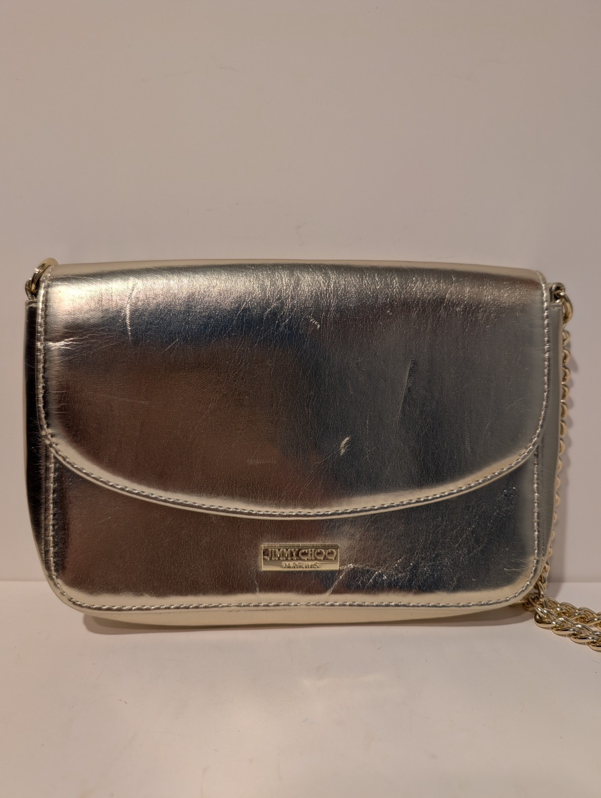 Jimmy Choo Parfums Small Purse w/ Chain Strap Gold