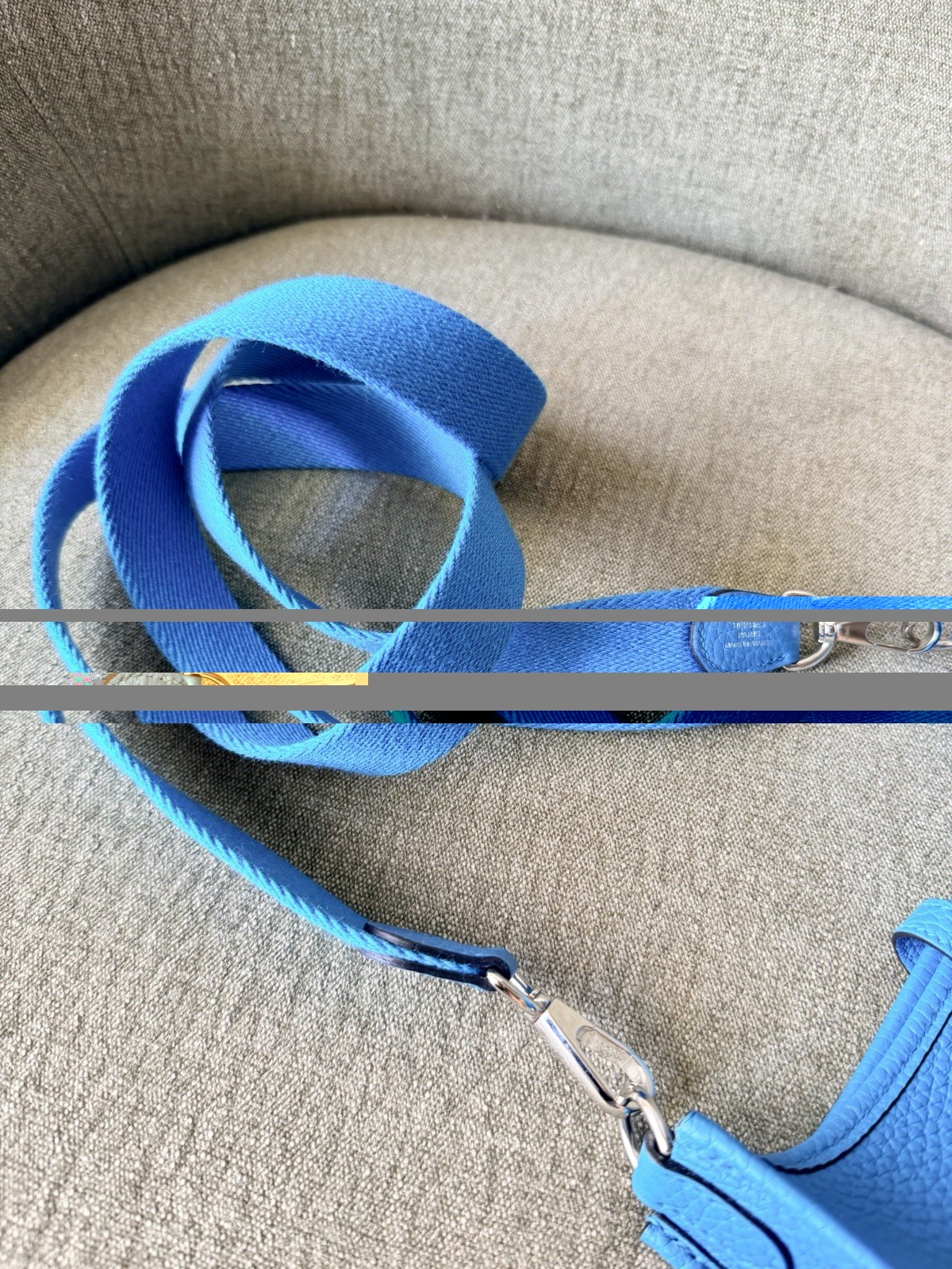 AUTHENTIC HERMES EVELYNE 16 BAG IN BLEU FRIDA RRP$3870