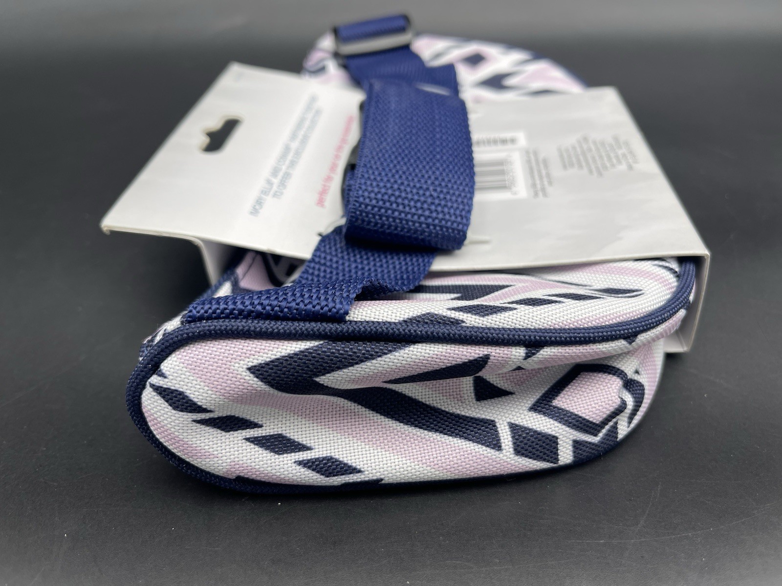 Ivory Ella Hip Pack – Pink/Blue Diamond Mosaic by Conair 8″x 5″ x 2″