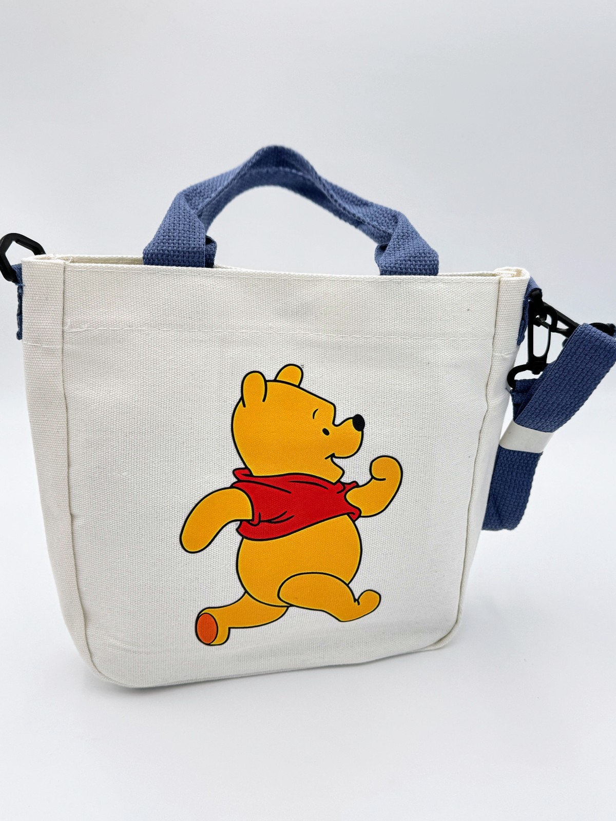 Winnie the Pooh Canvas Tote Bags 8.5″ Cotton Handles Shoulder Strap