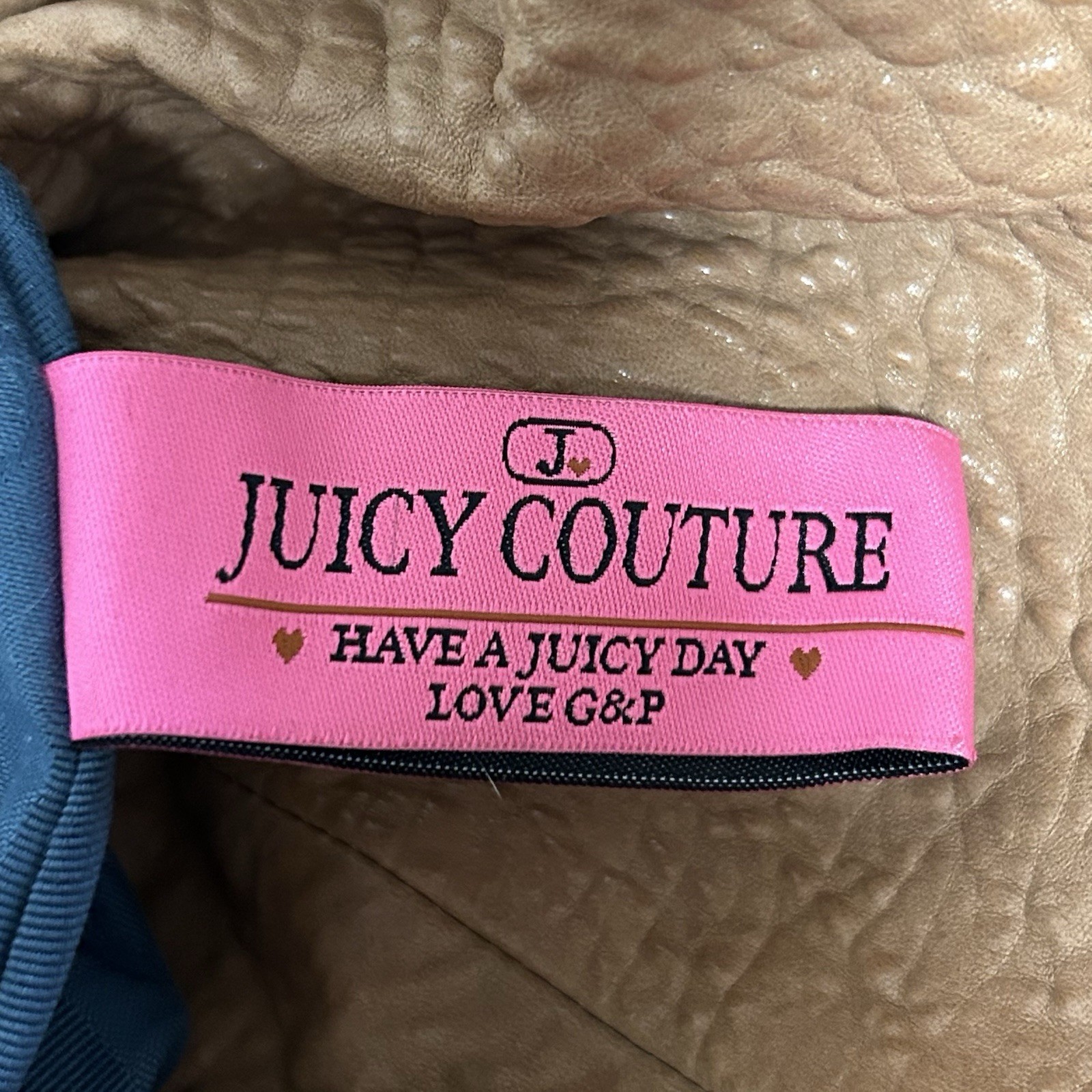 Vtg Juicy Couture Slouchy Leather Hobo Bag Brown Chunky Gold Chain Boho 90s Y2K