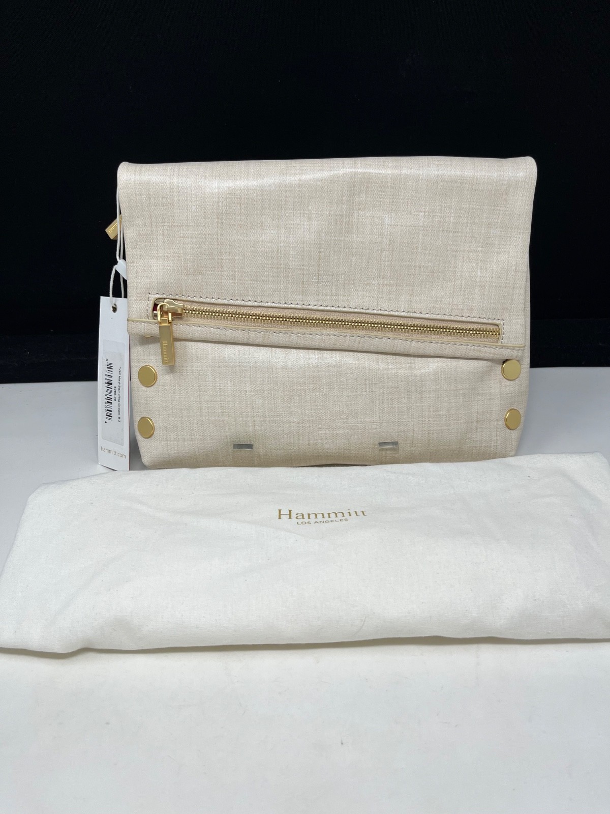 HAMMITT VIP MED SEMOLINA CREAM CLUTCH OR CROSSBODY PURSE NEW WITH TAGS WOW!!