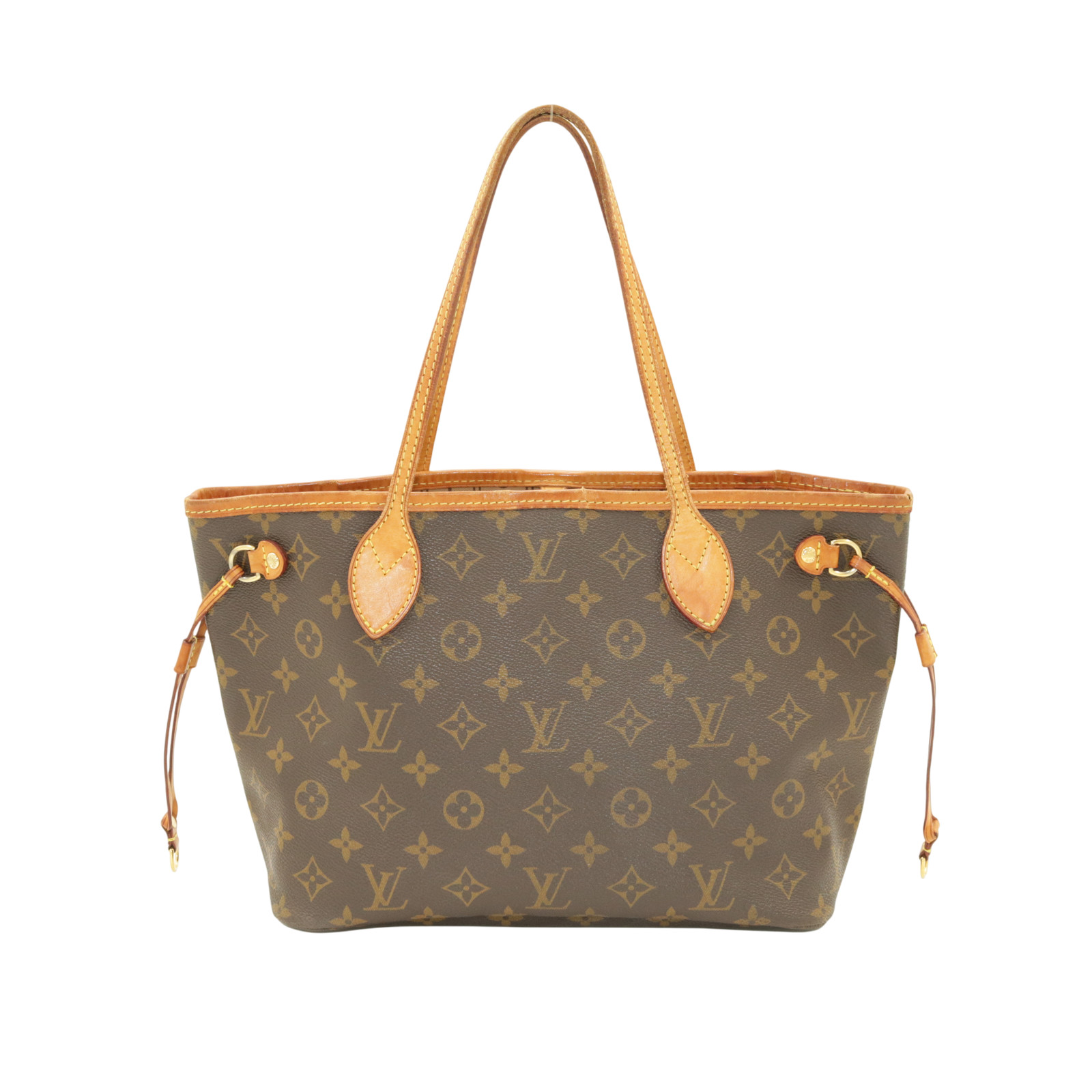 Authentic Louis Vuitton M40155 Neverfull PM Brown Monogram Tote Bag
