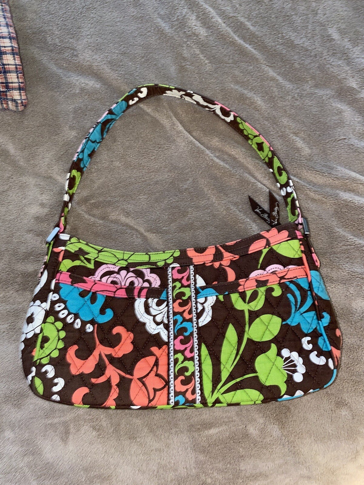 VERA BRADLEY Shoulder Bag Purse Retired Brown Floral “LOLA”