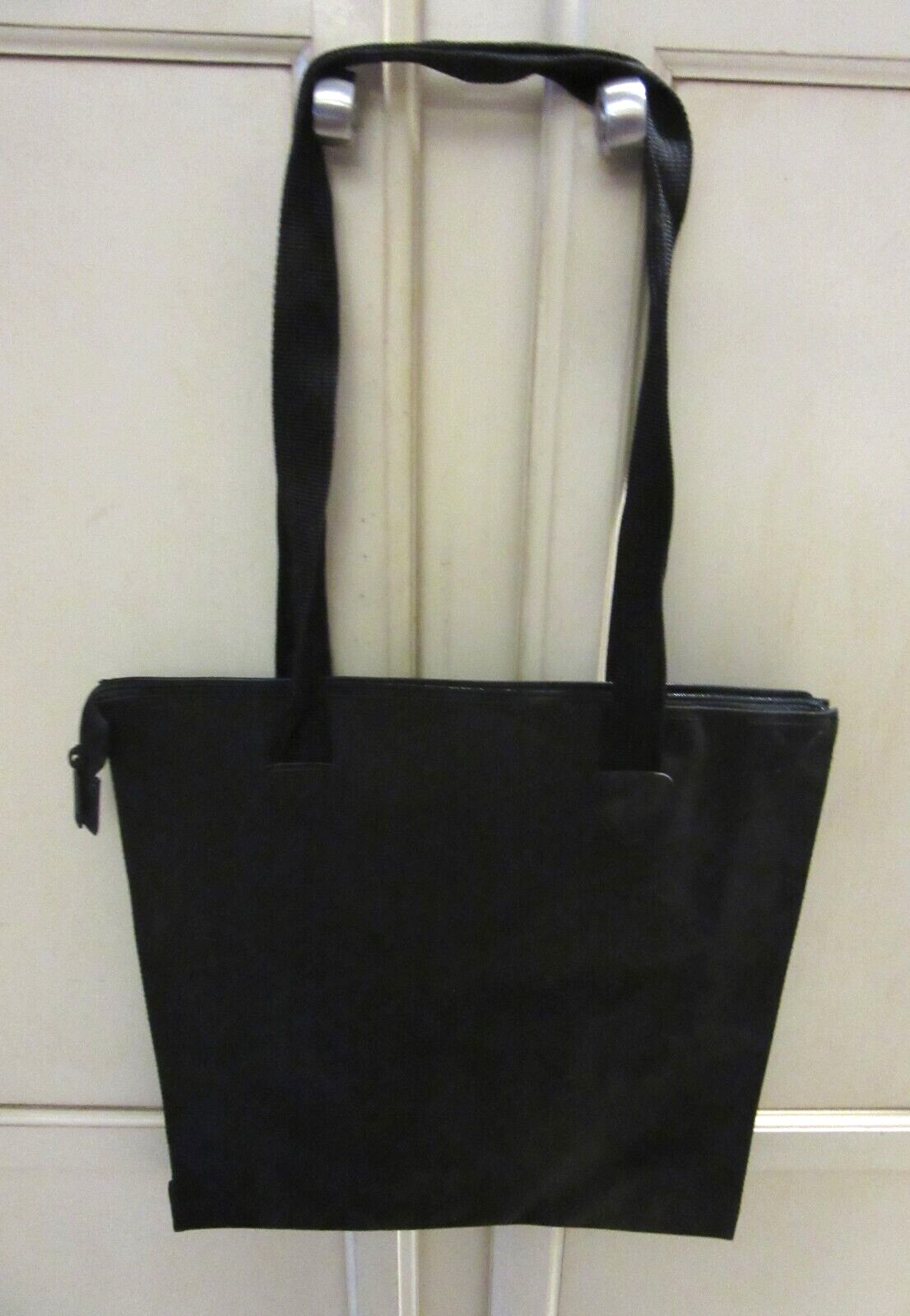 VTG Original LANCOME Black Tote Bag Large 15 X 16 inches w/ Small Bag Inside
