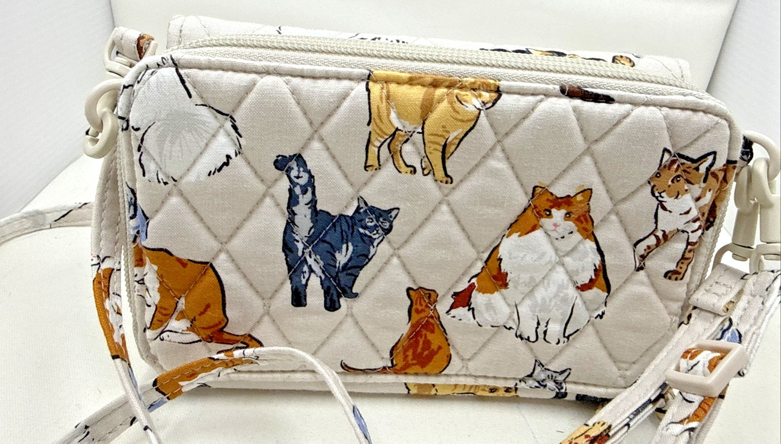 Vera Bradley A Cat’s Life All 3 in One Crossbody Wristlet RFID Wallet NWT Cats