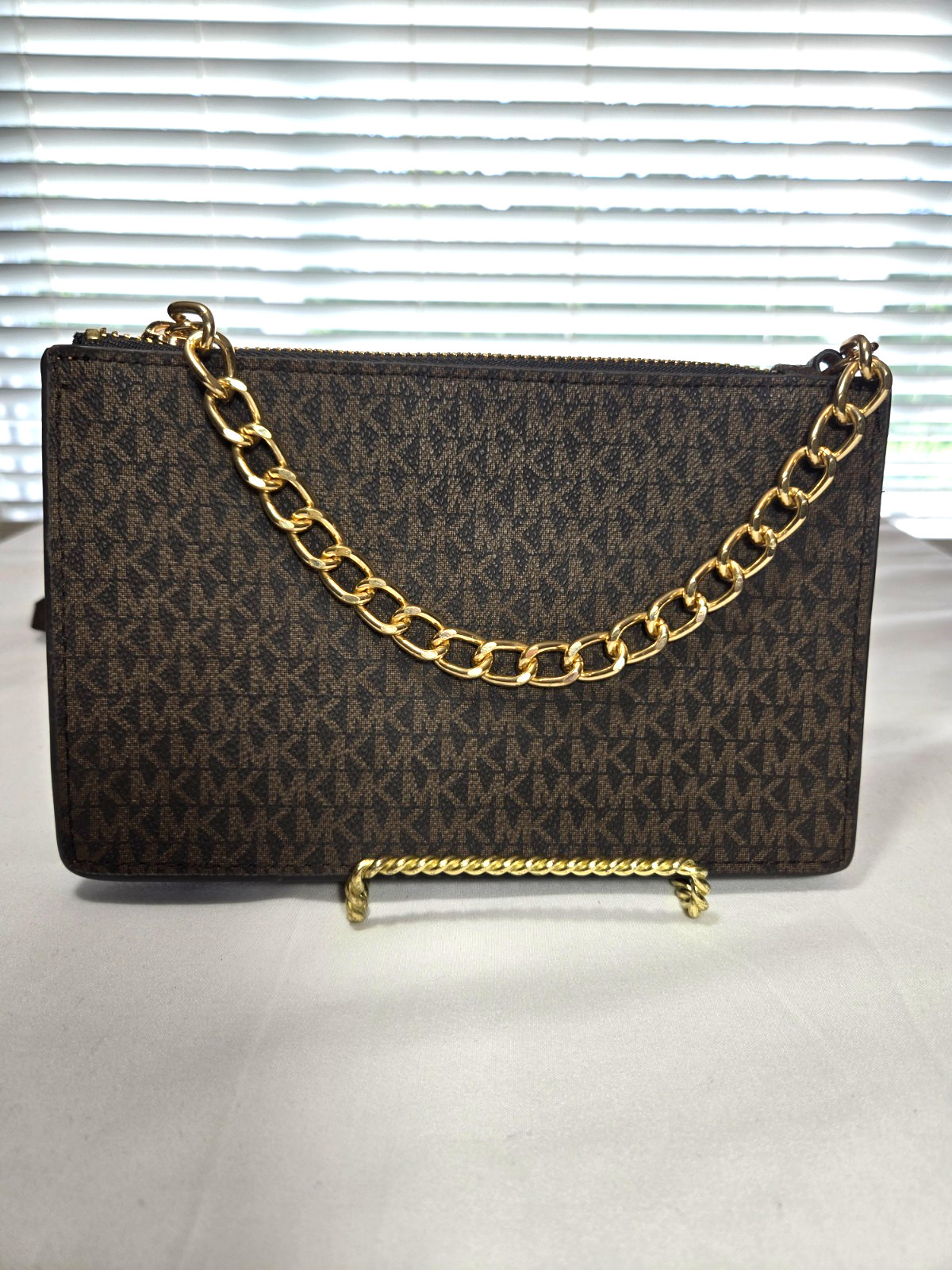 Michael Kors Jet Set Travel Belt Bag Signature Brown Monogram Print