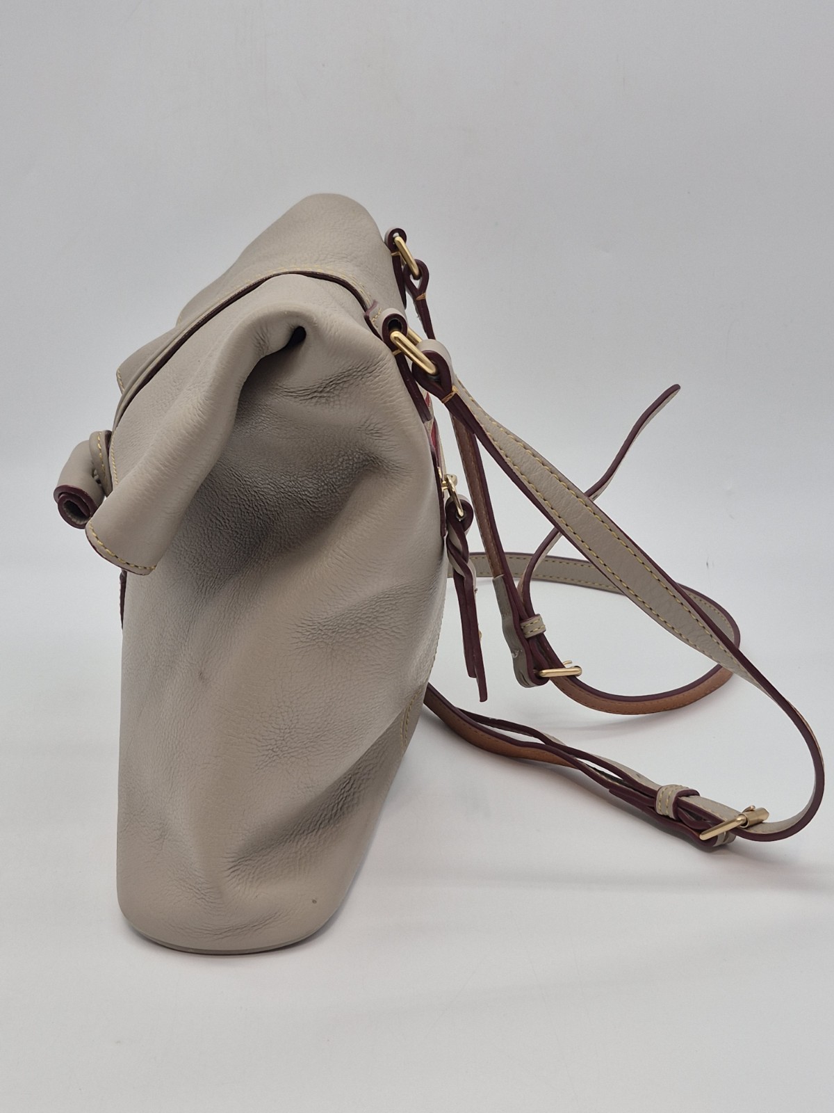 Dooney & Bourke Florentine Medium Toggle Crossbody Bag Leather Taupe Beige Purse