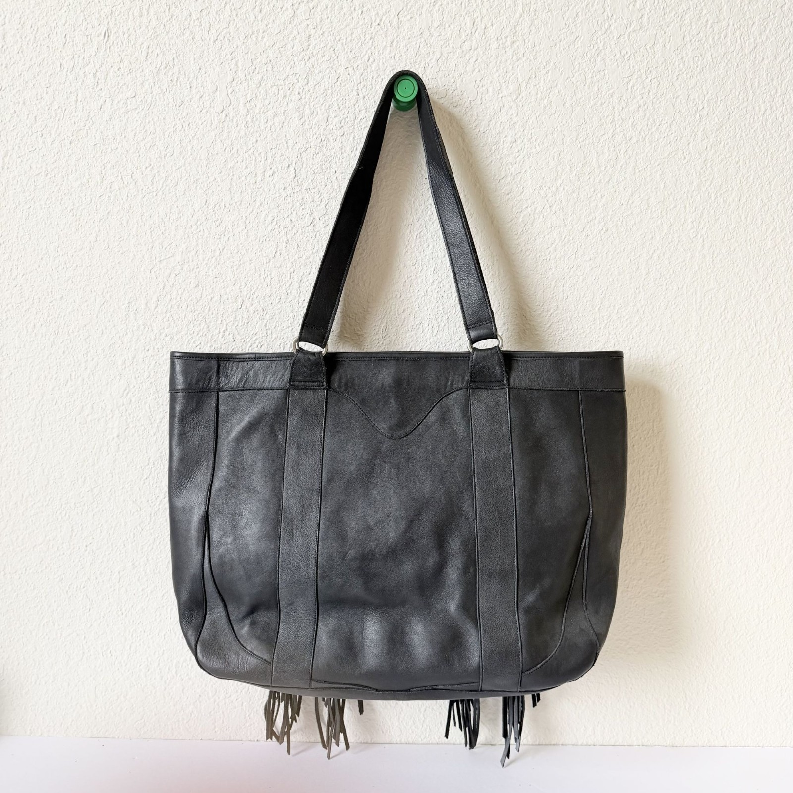 NEW Lane Boots Western Fringe Purse Womens Black Leather Large Tote Shoulder Bag