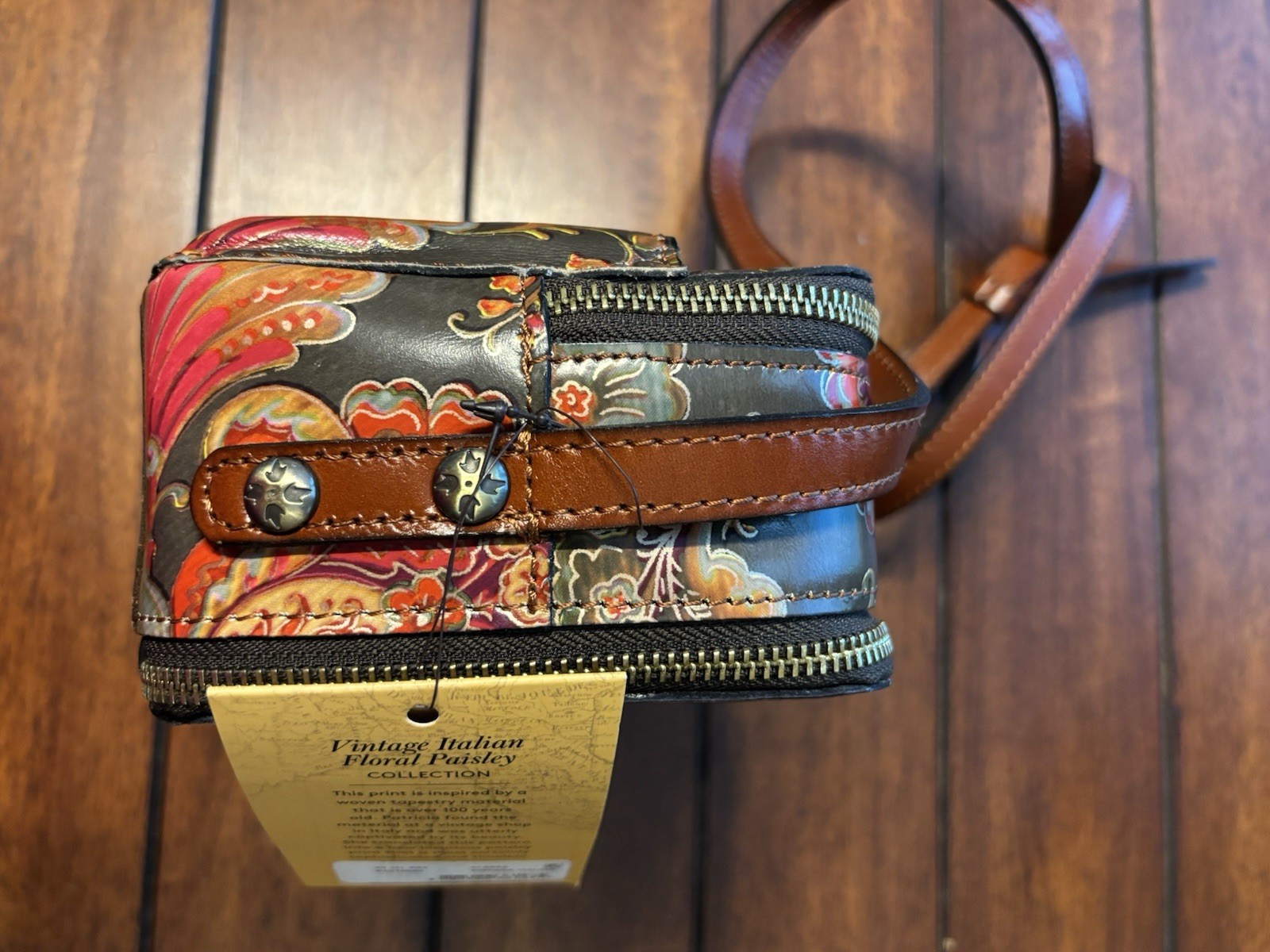 Patricia Nash Alessa Crossbody Italian Floral Paisley NWT Leather Bag Purse