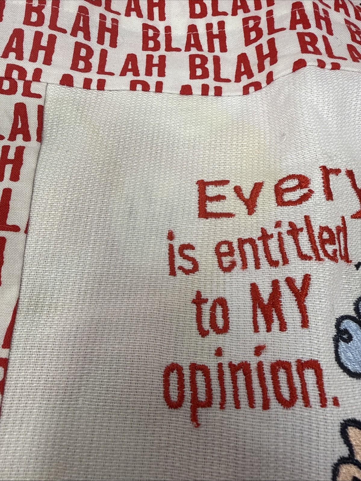 Maxine Cotton Fabric Large tote Bag Funny