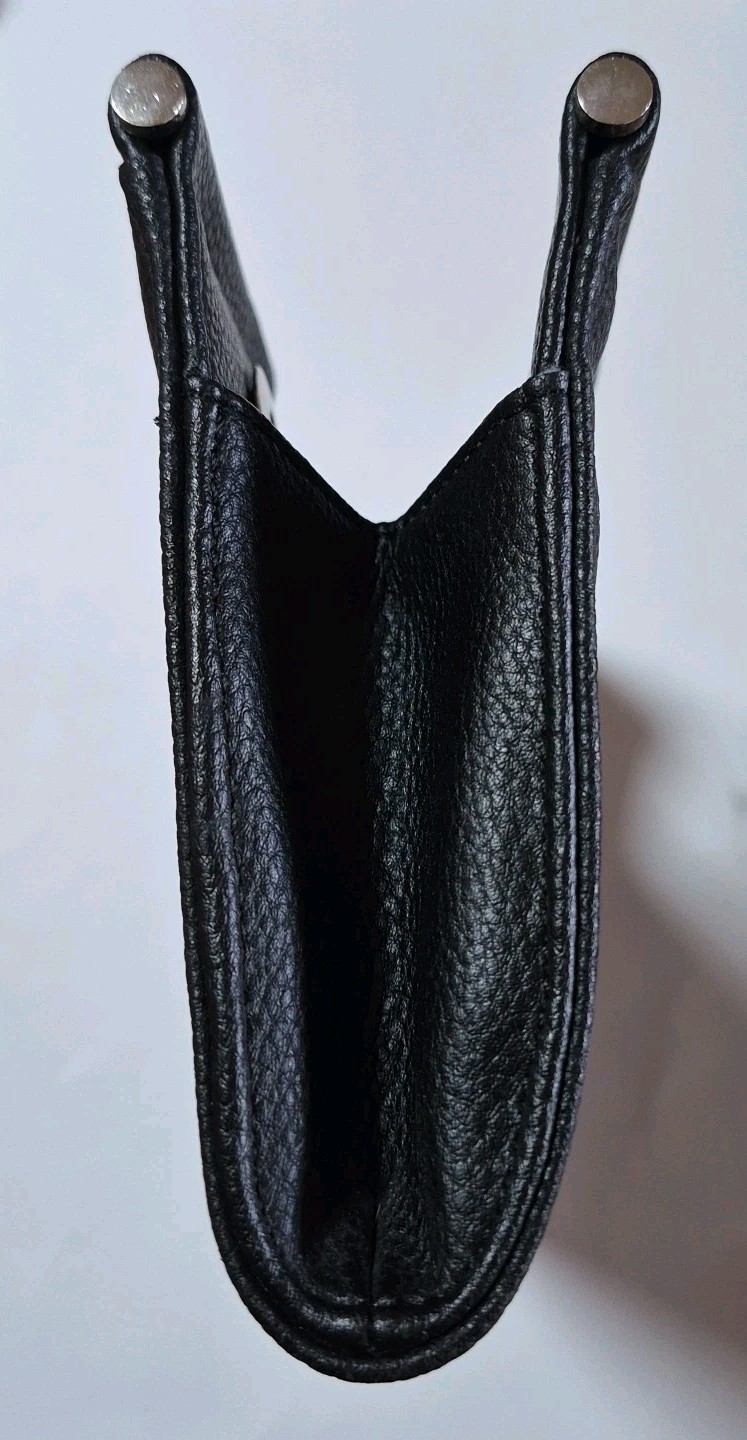 The Limited Black Clutch Purse Metal Handles. Formal Date Night. Leatherlook