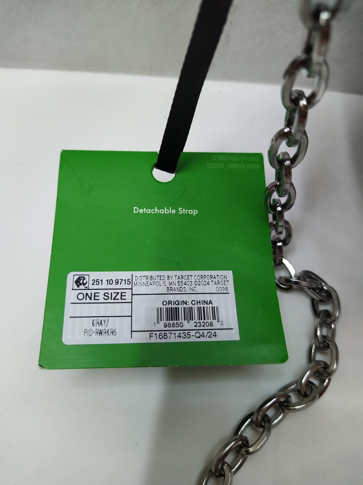 Kate Spade New York Disco Silver Heart Chain Strap Crossbody Bag – NWT