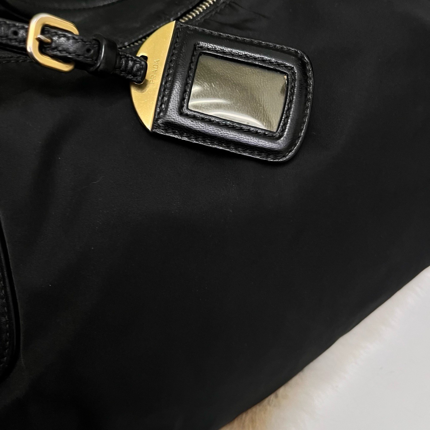 Prada Nylon Hobo Pillow Bag, （35×20×17）cm