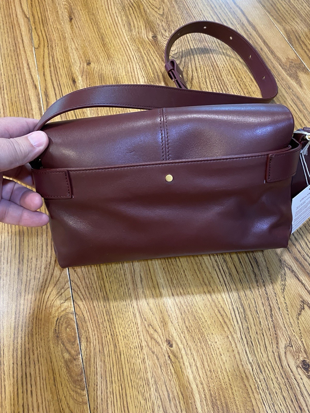 Leo et Violette Le Marcia Crossbody and Shoulder Leather Bag Bordeaux NWT